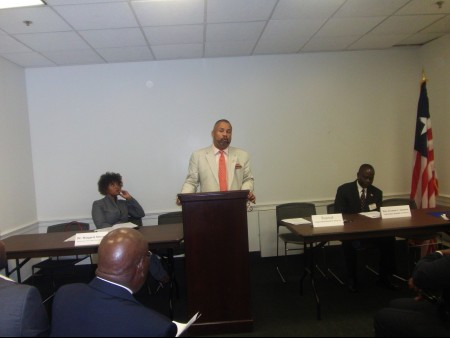 4. Congressman Donald Payne, Jr. speaking at the Liberian National Immigration Conference