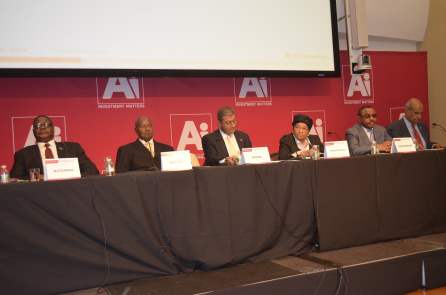 President Sirleaf shares the platform with other African Heads of State and heads of international and private business institutions at the Summit