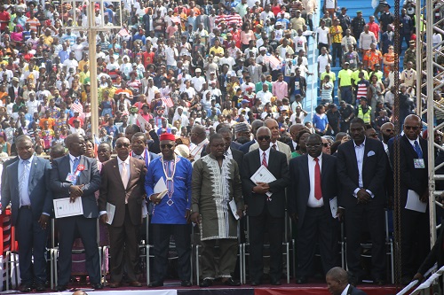 A Cross-section of leaders of the Coalition at the inaugural ceremony