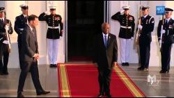 Liberia Vice President Joseph Boakai arrives at the White House Diner
